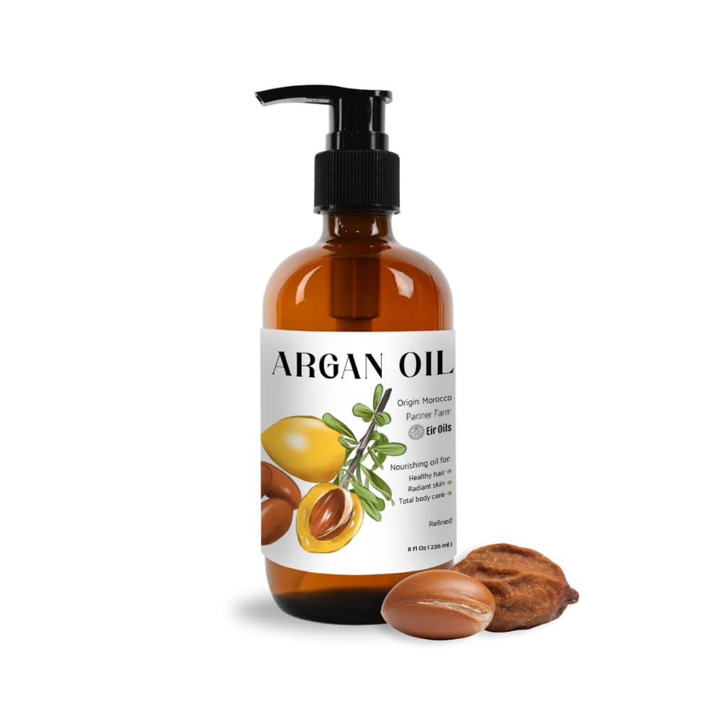 Nature Packaged Argan Oil bottle-pump for easy, precise application on hair and skin