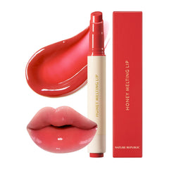 Nature Republic Honey Melting Lip 04 Pomegranate outer packaging highlighting premium hydration.