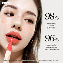Nature Republic Honey Melting Lip 10 Peach swatch reveals peachy, sheer color.