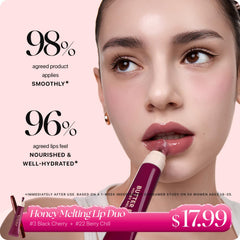 Nature Republic Honey Melting Lip Butter Black Cherry tube with sleek, travel-friendly design