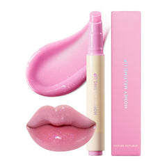 Nature Republic Honey Melting Lip Glitter 13 Aurora tube with glossy finish and shimmer