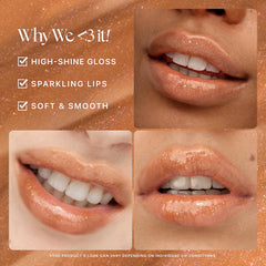 Nature Republic maple-14 gloss texture on lips during casual day