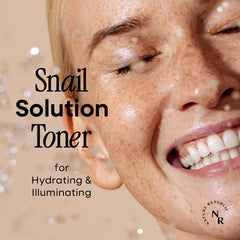 Nature Republic Snail Mucin Toner texture close-up demonstrates fast absorption