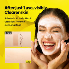 Nature Republic Vitapair C Glow cleanser duo pack on bathroom counter.