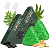 Nature Seven Green Triangle Shampoo Bar triangle design for easy grip in the shower