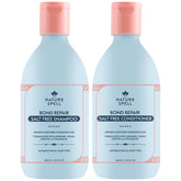 Nature Spell Bond Repair Shampoo bottle showing cleansing and strengthening for damaged hair.
