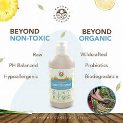 Close-up of sulfate-free leave-in conditioner texture for clean, healthy hair care.