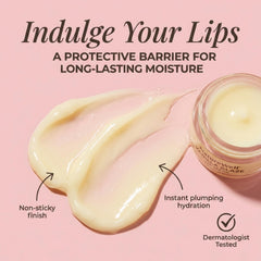 NATURE WELL Vanilla Glaze Lip Mask close-up texture highlights silky, creamy application.
