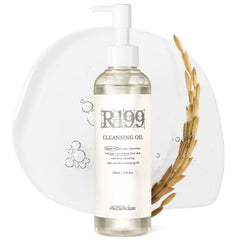 NatureClass R199 Rice Cleansing Oil bottle pour demonstrates gentle makeup removal