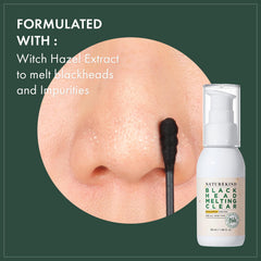 Naturekind Blackhead Melting Clear application demonstrates gentle use on the skin.