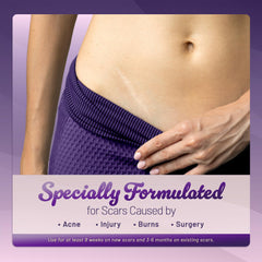 Applying Natureplex Scar Gel on skin to target scars.