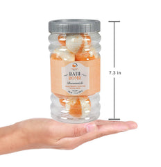 Nature's Beauty Dreamsicle bath bombs with honey nectar for skin-loving moisture