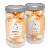 Nature's Beauty Dreamsicle bath bombs with orange blossom aroma for a relaxing soak