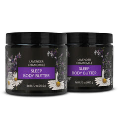 Nature's Beauty Lavender Chamomile Sleep Body Butter 2-pack for restful hydration