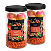 Nature's Beauty orange-ginger detox bath bomb for a refreshing soak.