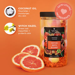 Nature's Beauty woodsy-patchouli aroma enhances bath-time relaxation.