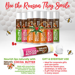 Nature’s Bees Cocoa Butter Shea lip balm tube for smooth lips