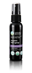 Nature's Brands Herbal Choice Mari hair spray bottle for organic hold and shine.