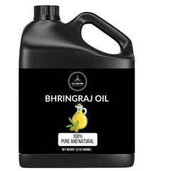 Naturevibe Botanicals Bhringraj Oil 32oz airtight jar supports scalp nourishment.