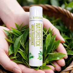 Applying Naturistick lip balm for a smooth glide and comfortable lips.