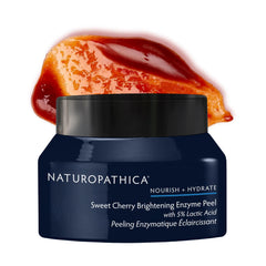 Naturopathica Sweet Cherry Brightening Enzyme Peel jar closeup showing glow-ready skin benefits