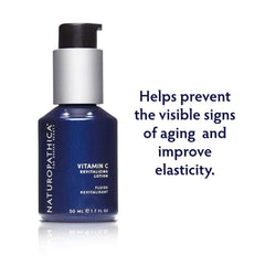 Naturopathica Vitamin C Revitalizing Lotion texture on hand demonstrates silky, fast-absorbing formula.