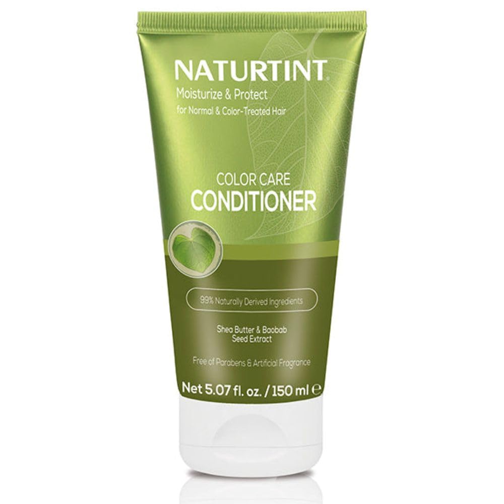 Naturtint Color Care Conditioner bottle closeup showing color-safe hydration for treated hair.
