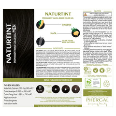 Naturtint ingredients maca ginseng meadowfoam for hair-nourishing color.