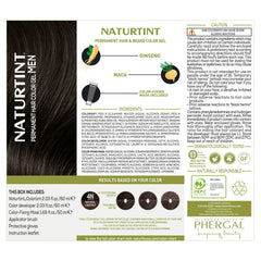 Naturtint Men 4N color swatches showcase the chestnut shade and natural-looking result.
