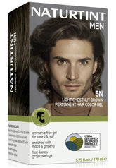 Naturtint Mens 5N bottle of light chestnut brown for at-home gray coverage.