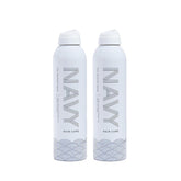 Navy Hair Care Dry Texture Spray bottle on countertop showing compact design and volume boost capability