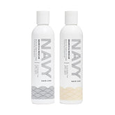 NAVY Hair Care Search and Rescue shampoo bottle—biotin and rosemary for added fullness.