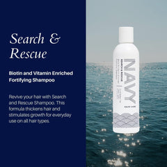 Creamy lather from NAVY HAIR CARE Search and Rescue Shampoo during cleansing