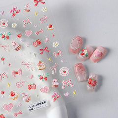 NBNTGH Valentine bow nail stickers ideal for romantic looks