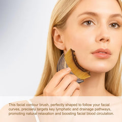 Ncduyde Lymphatic Contour Brush with ergonomic grip for precise cheek, jawline, and forehead massage