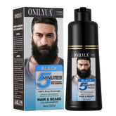NCEPROHR beard dye for men applies color for quick 5-minute gray coverage.