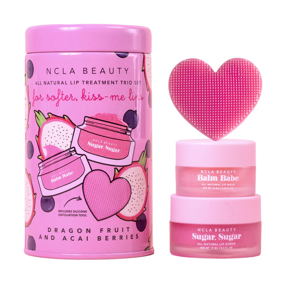 NCLA lip balm in Dragon Fruit Acai Berry for intense hydration.