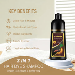 NCEPROHR hair dye shampoo application with gloves demonstrates easy 3-in-1 use
