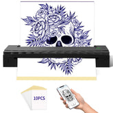 NDYIN D80 in hand demonstrates portable stencil printing for on-the-go tattoo artists.