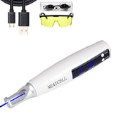 NEATCELL blue light pen close-up, cordless design for easy desk use.