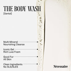Nécessaire body lotion tube provides lightweight hydration for smooth skin.