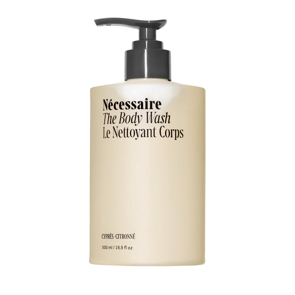 Nécessaire Cypress-Citron body wash bottle with refreshing daily cleanse