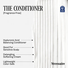 Nécessaire The Conditioner product shot communicates eczema safe seal.