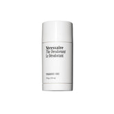 Nécessaire fragrance-free deodorant bottle close-up showing fragrance-free formula for sensitive skin.