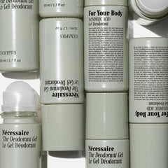 Nécessaire eucalyptus deodorant packaging highlights vegan formula.