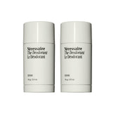 Nécessaire Hinoki deodorant bottle close-up showing aluminum-free protection for daily freshness.
