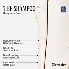 Nécessaire fragrance-free label emphasizing neutral wash.