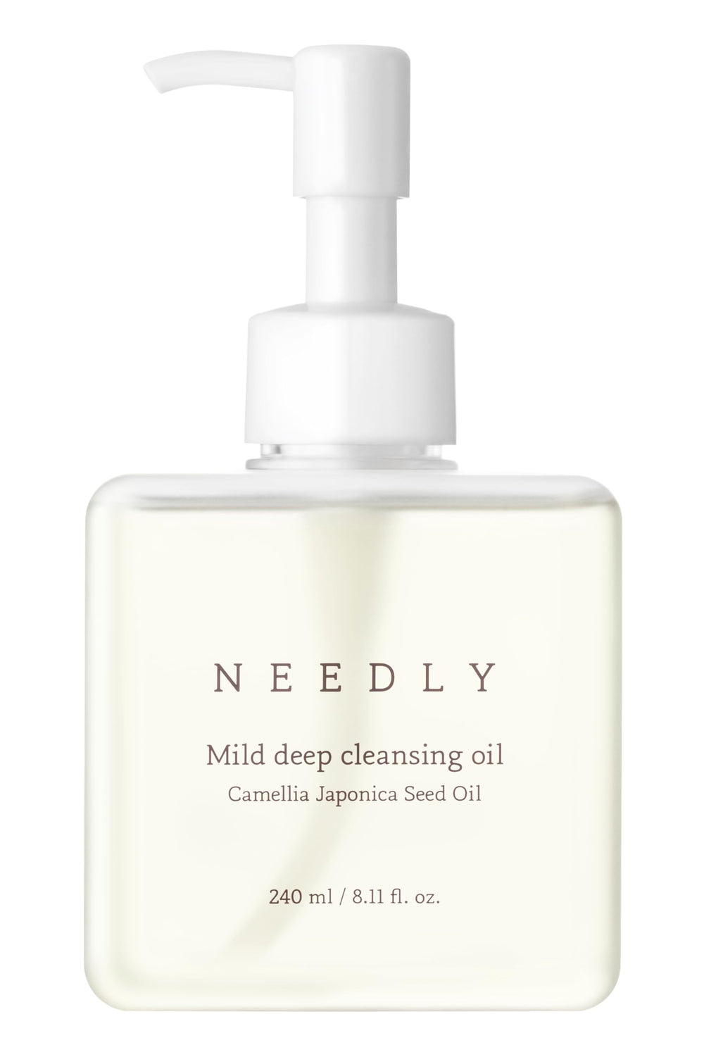Needly Mild Cleansing Oil bottle front view for gentle makeup removal.