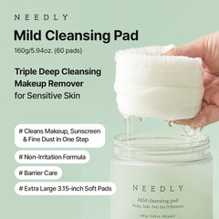 NEEDLY grid-embossed side cleanses deeply with gentle action