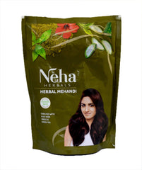 Neha Herbal Mehndi powder packaging shown for easy storage and handling.